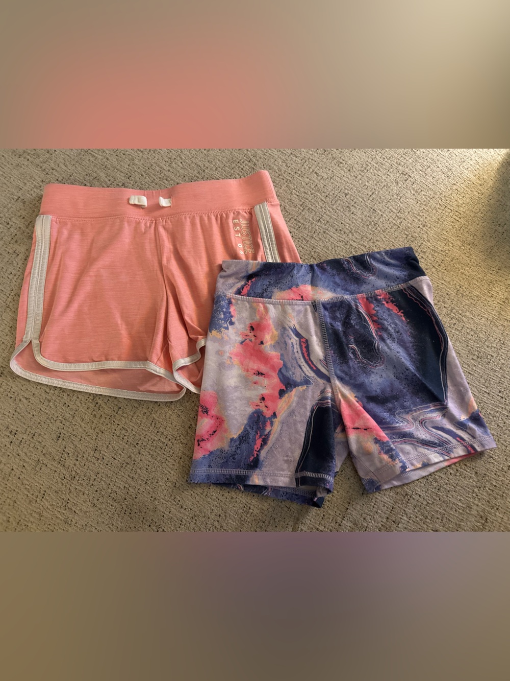 Girls' Pink and Multi-Color Active Shorts - Comfortable Play & Sport